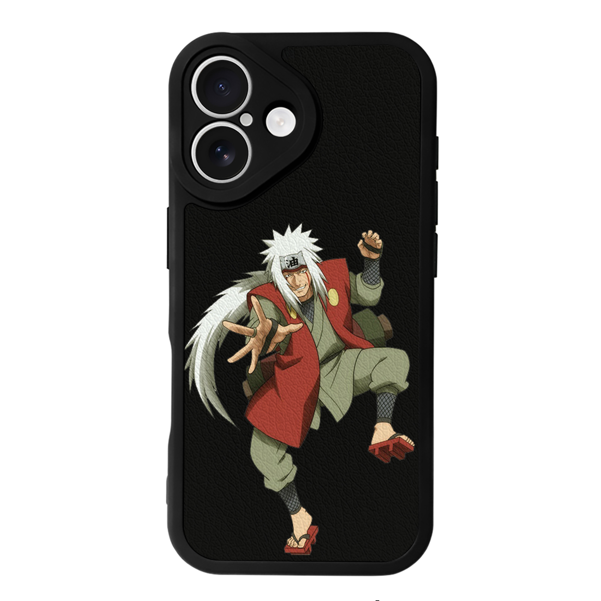 （画像用） NARUTO -ナルト- 自来也（じらいや） Jiraiya 【iPhone 16シリーズ対応】シリコンスマホケース（レザー調） 材質：シリコン